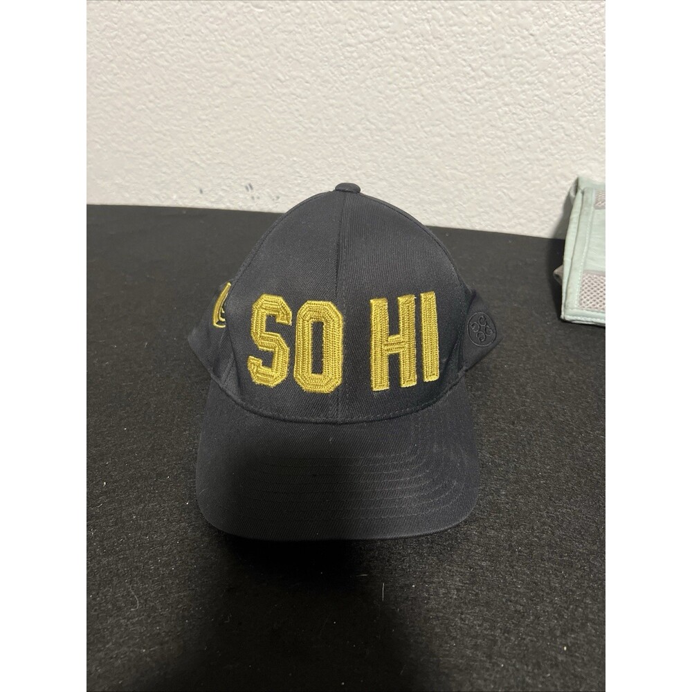 G/FORE SO HI Black & Gold Adjustable Snapback Golf Hat Embroidered Logo